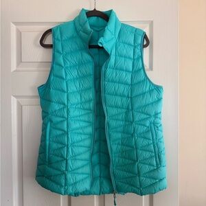 Womens Tangerine aqua green Vest, X-Large, lightweight puffer vest